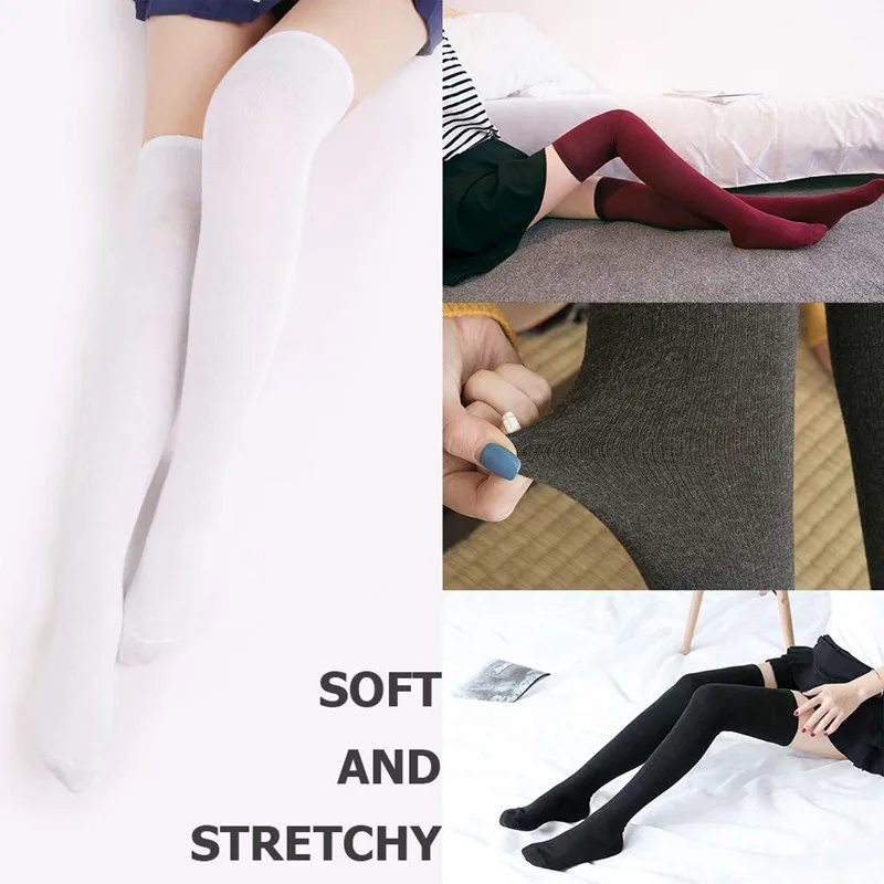 Uue Hunniku Sokke Vertikaalse Õmblemine Slouchy Sokid Üle Põlve Sokid Sukad Kõrge Sukad Naiste Sokid Pilt 3