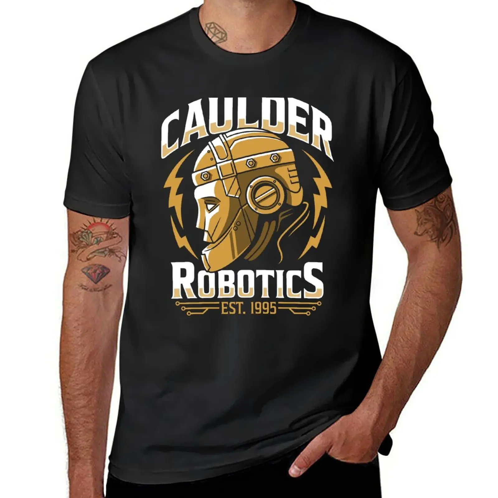 Caulder Robootika T-Särk tühjaks t-särgid suured t-särgid, meeste treening särk Pilt 0