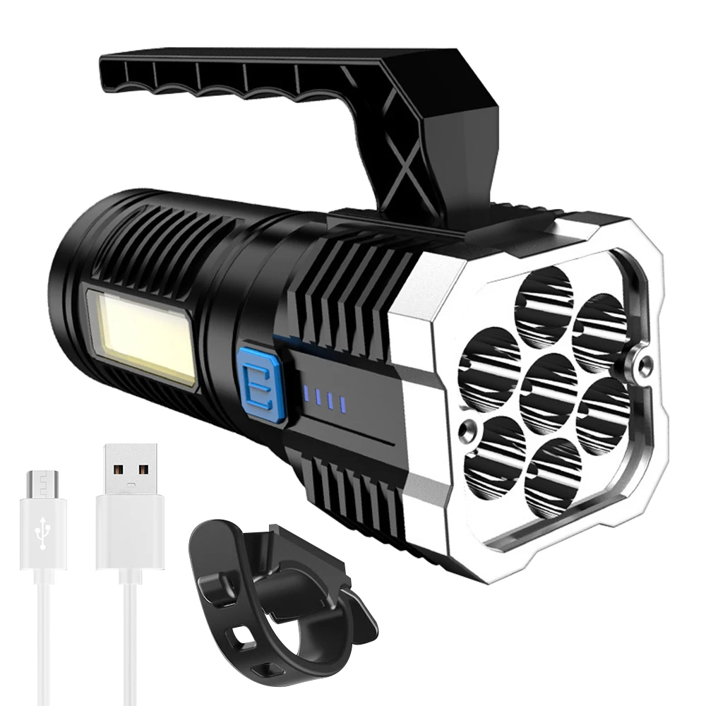 BORUiT Võimas LED Taskulamp USB Laetav Kaasaskantavad Kaasaskantav Tõrvik Super Ere Taktikaline Taskulamp Veekindel Camping Lamp Pilt 0