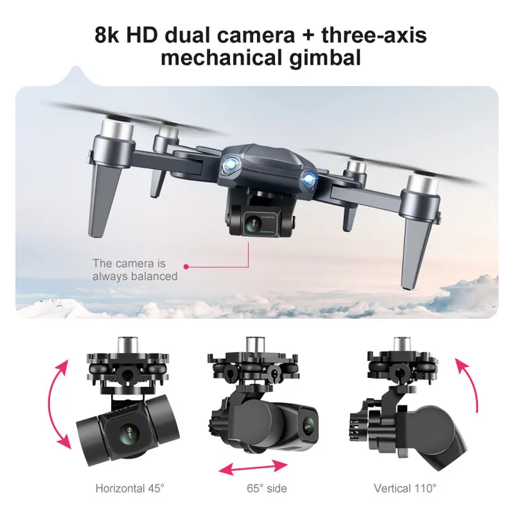 kerge 8K HD dual 2 patareid kaugel, kaugus uav pikamaa undamine drones Pilt 1