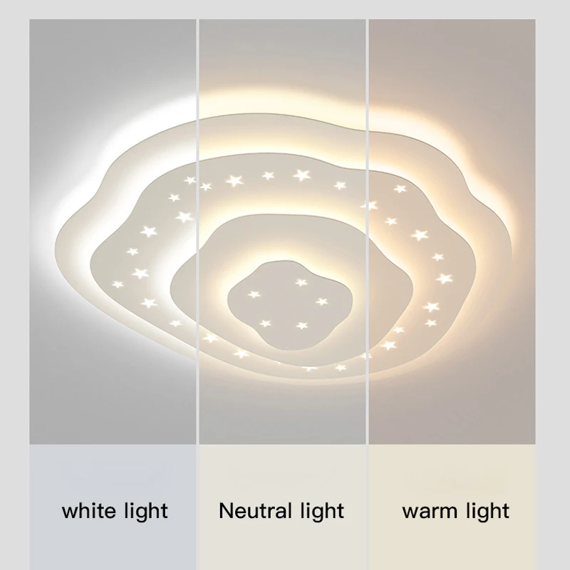 Uus Kaasaegne Põhjamaade Stiilis LED-Lühter Eest, elutuba Magamistuba, Söögituba Kithchen Lae Lamp Valge Sulin Disain Tähtede Valgus Pilt 3