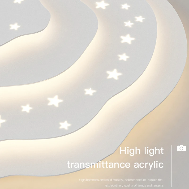 Uus Kaasaegne Põhjamaade Stiilis LED-Lühter Eest, elutuba Magamistuba, Söögituba Kithchen Lae Lamp Valge Sulin Disain Tähtede Valgus Pilt 4