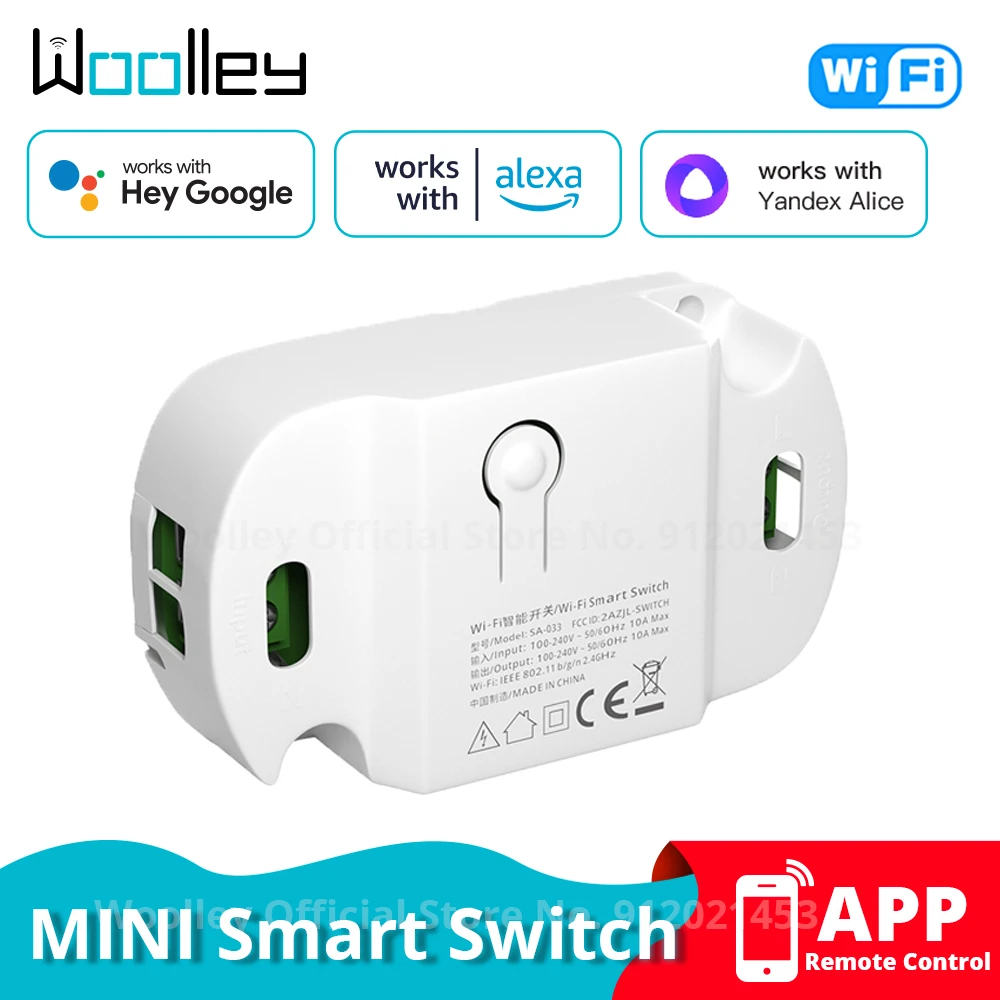 Mini Wifi Smart Switch Smart light Switch Juhtmeta Kaugjuhtimispult Taimeri DIY Moodul Töö Alexa Google ' i Kodu eWeLink Alice Pilt 0