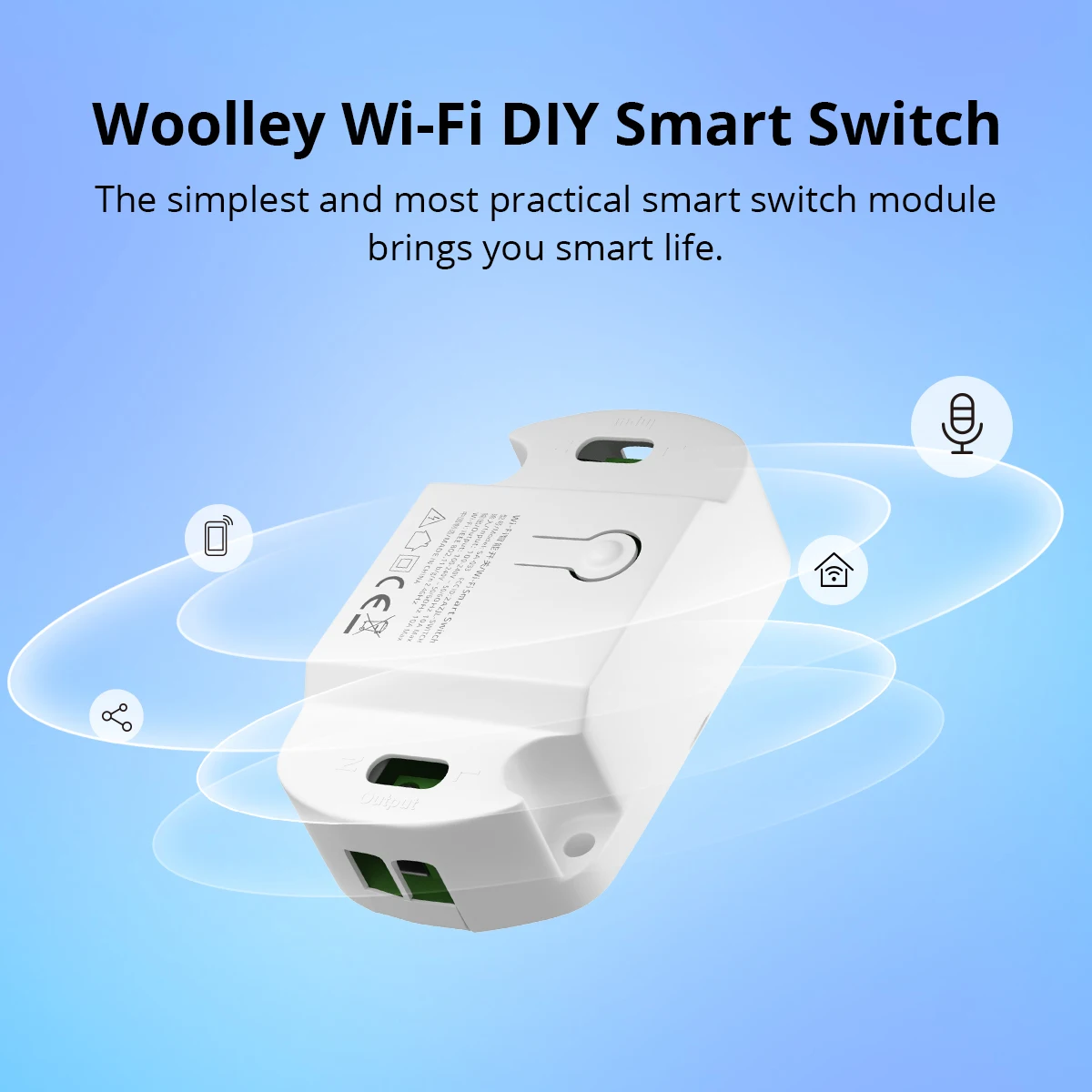 Mini Wifi Smart Switch Smart light Switch Juhtmeta Kaugjuhtimispult Taimeri DIY Moodul Töö Alexa Google ' i Kodu eWeLink Alice Pilt 1
