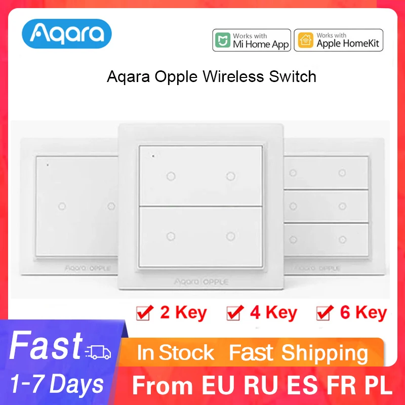 Aqara Opple Traadita Smart Switch Rahvusvahelise Versiooni Seina Lüliti ZigBee 3.0 Tööd Mijia MiHome Apple HomeKit Pilt 0