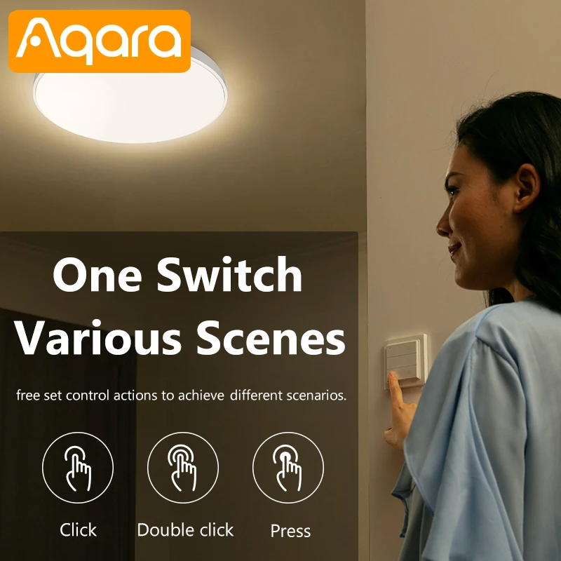 Aqara Opple Traadita Smart Switch Rahvusvahelise Versiooni Seina Lüliti ZigBee 3.0 Tööd Mijia MiHome Apple HomeKit Pilt 2