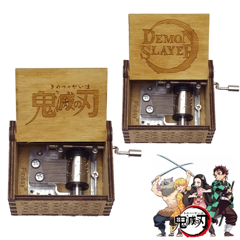 Anime Demon Slayer Puidust Music Box Nikerdatud Gurenge Muusikaline Andis 18 Märgib, Cosplay Fännid, Sõbrad, Sünnipäev, Jõulud Armas Kingitus Pilt 0