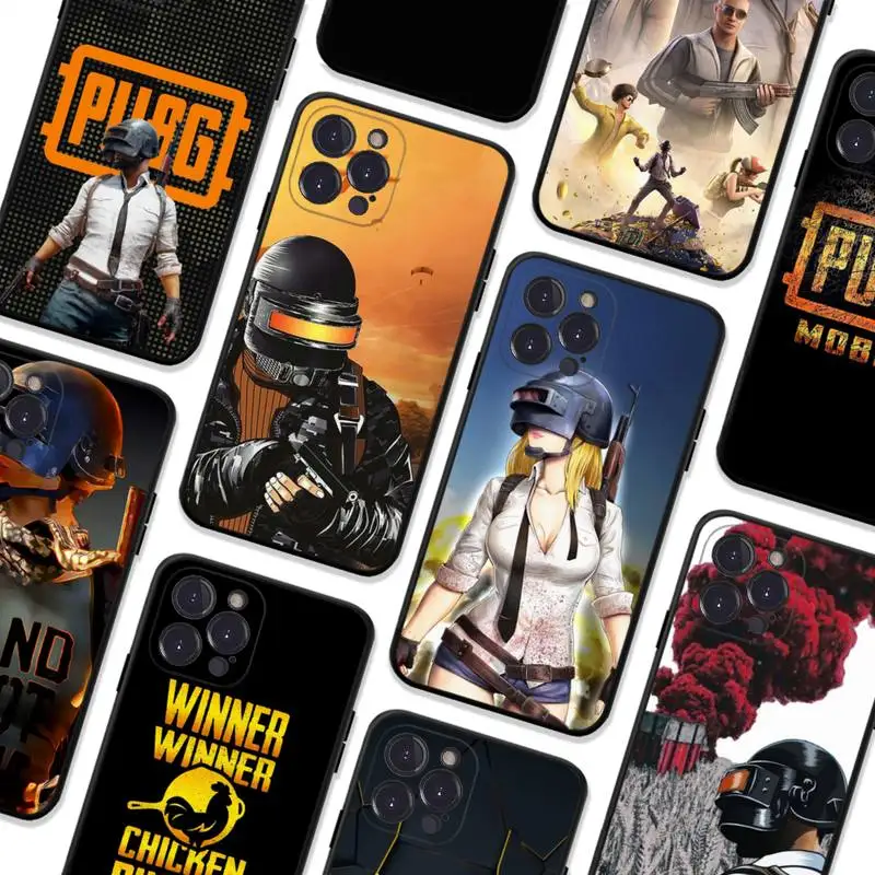 Pubg Mäng Phone Case For iPhone 8 7 6 6S Pluss X SE 2020 XR, XS 14 11 12 13 Mini Pro Max Mobiil Juhul Pilt 0