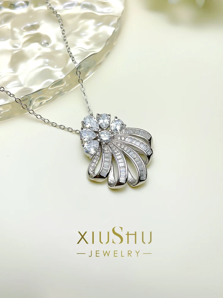 Korea kolmemõõtmeline lill ilutulestik ripats inkrusteeritud imporditud kõrge süsiniku diamond, uus mood, mitmekülgne ja elegantne Pilt 1