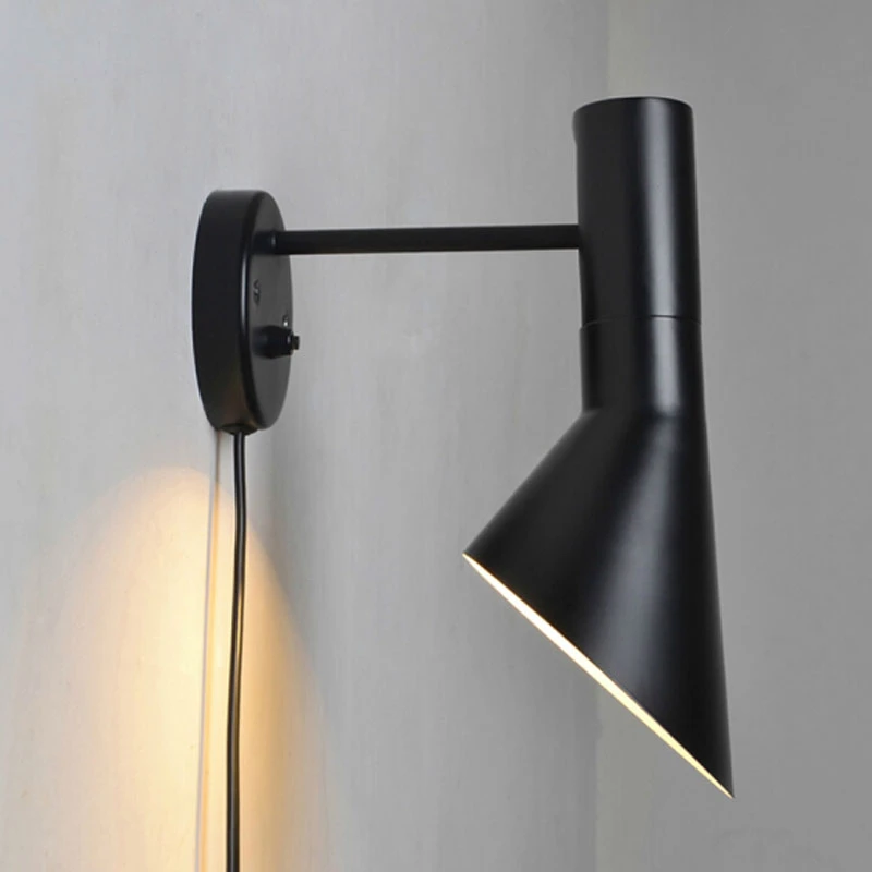 Seina Lamp LED Arandela Loft Valgusti Abajur Applique Murale Valgusti, Raud Must või Valge Luminaria Wandlamp Vannituba Pilt 1