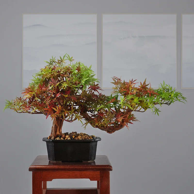 Hiina teretulnud mänd bonsai kaunistused loominguline puidust rhododendron bonsai kodu veranda hotel club pehme teenetemärgid Pilt 1