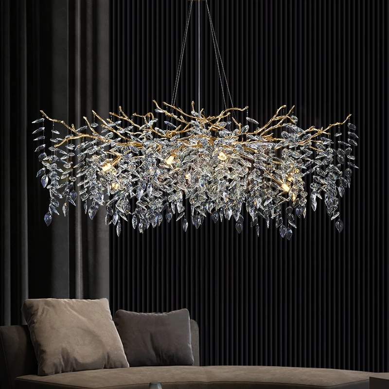 Luxury Crystal Lamp Lihtne Atmosfääri Prantsuse Luksus Duplex-Ameerika Haru, Kerge, Luksuslik Elutuba Kristall-Lühter Ring Pilt 1