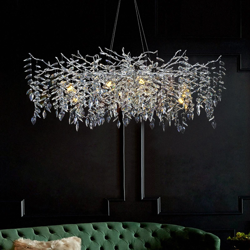 Luxury Crystal Lamp Lihtne Atmosfääri Prantsuse Luksus Duplex-Ameerika Haru, Kerge, Luksuslik Elutuba Kristall-Lühter Ring Pilt 3