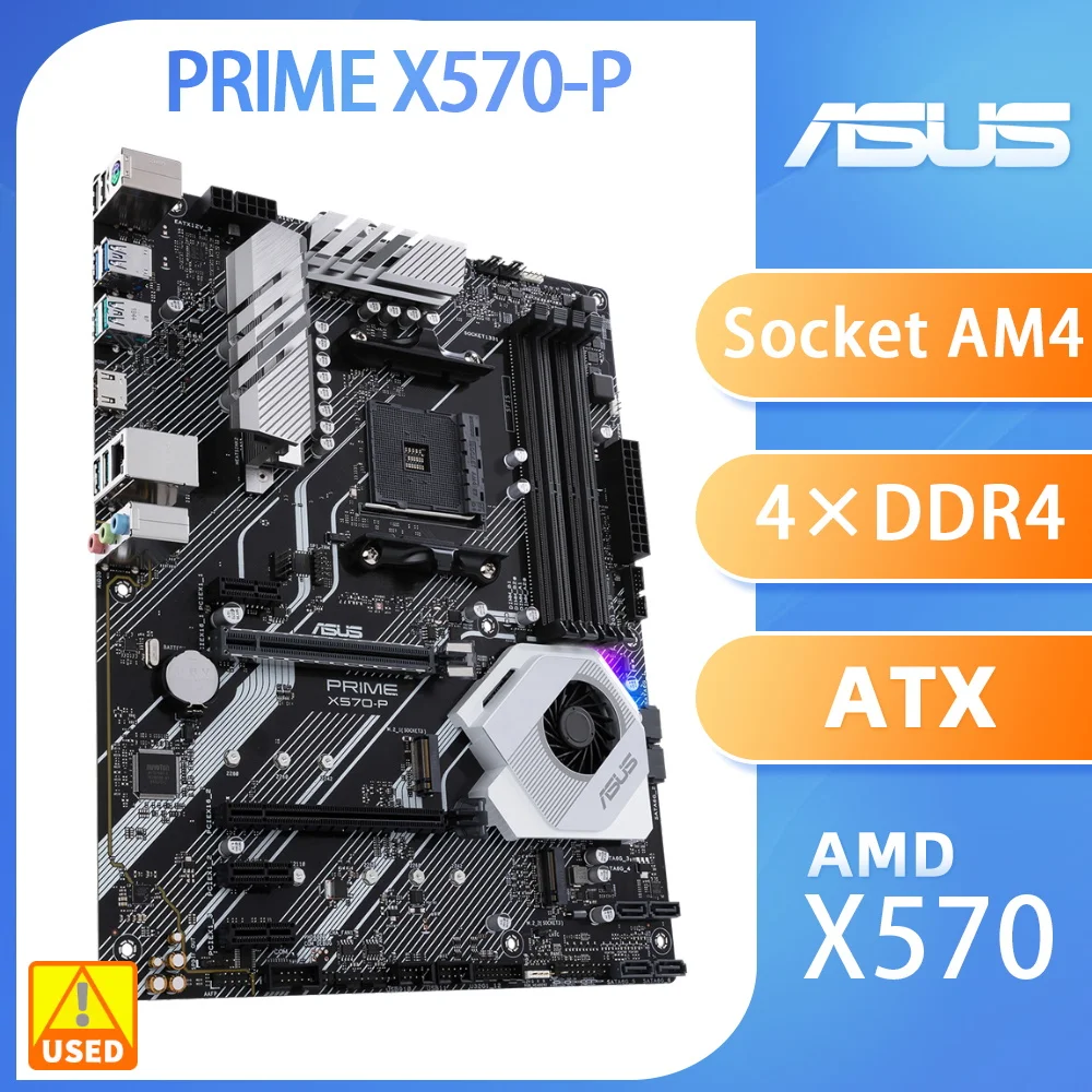 X570 Emaplaadi ASUS PEAMINISTER X570-P Socket AMD AM4 12 DrMOS võimsus etappidel DDR4 4400MHz ATX Toetada R7 R9 CPU Protsessor M. 2 Pilt 0