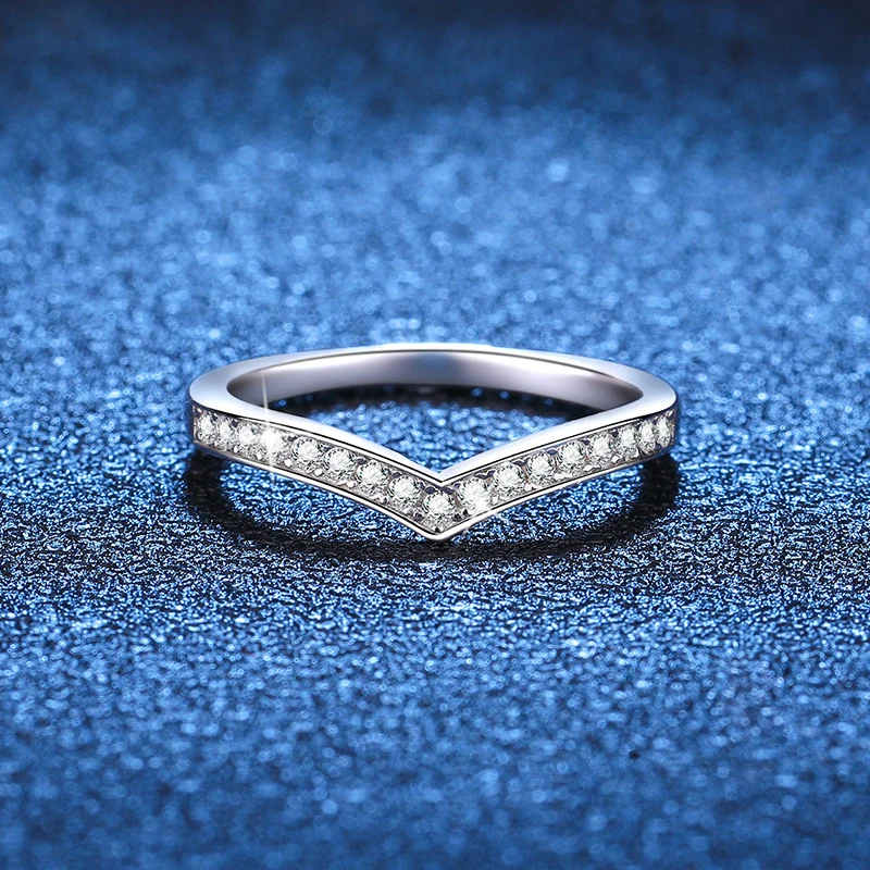 NeeTim Moissanite Ring 925 Sterling Hõbe, Valge kullatud Täielik Teemant Bänd Kaasamine Pulm Rõngad Naistele Pilt 1