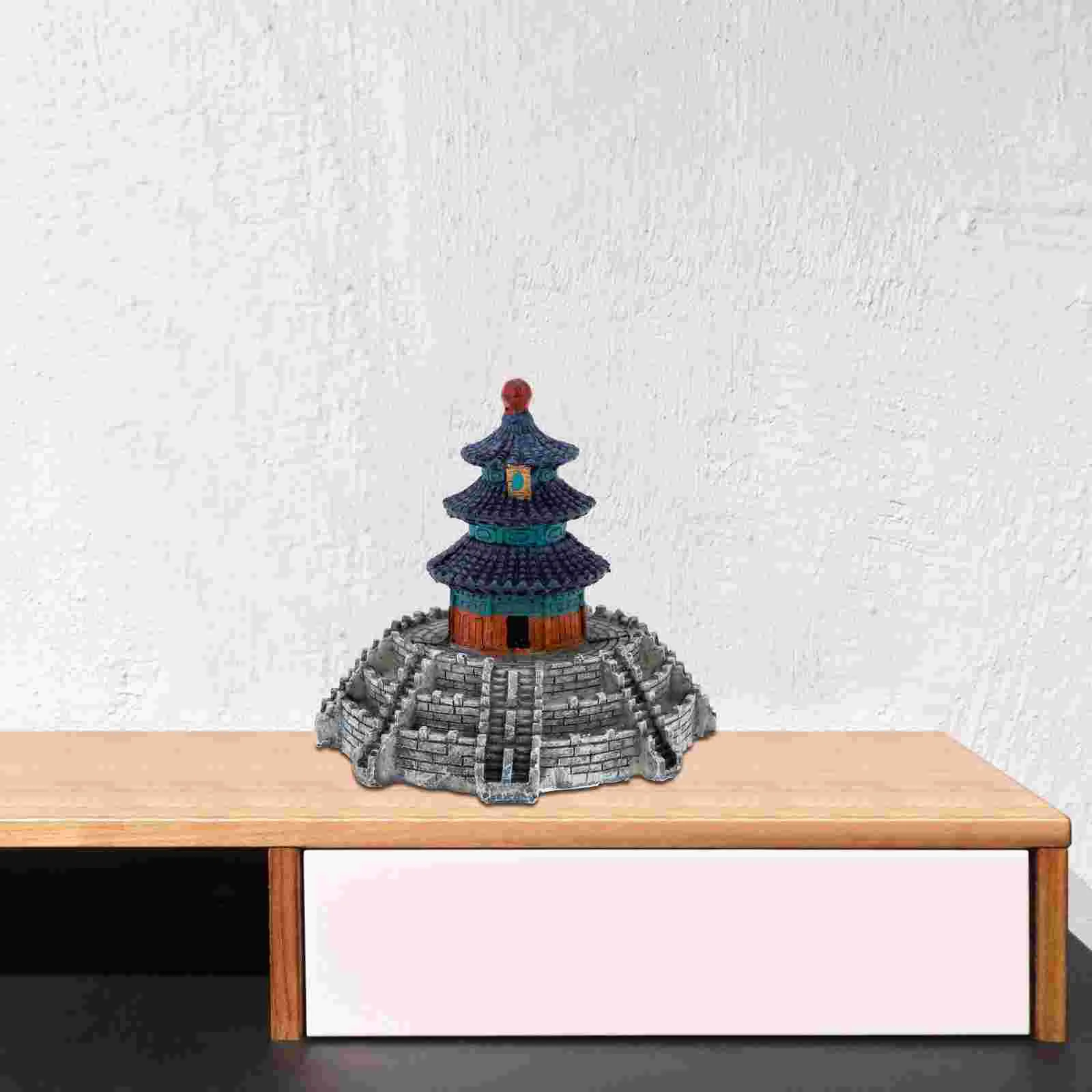 Pagoda Figuriin Kuju Decor Mini Zen Garden-Aasia Hiina Muinasjutt Väike Kääbus Temple Tiik Feng Shui Õnne Pilt 1