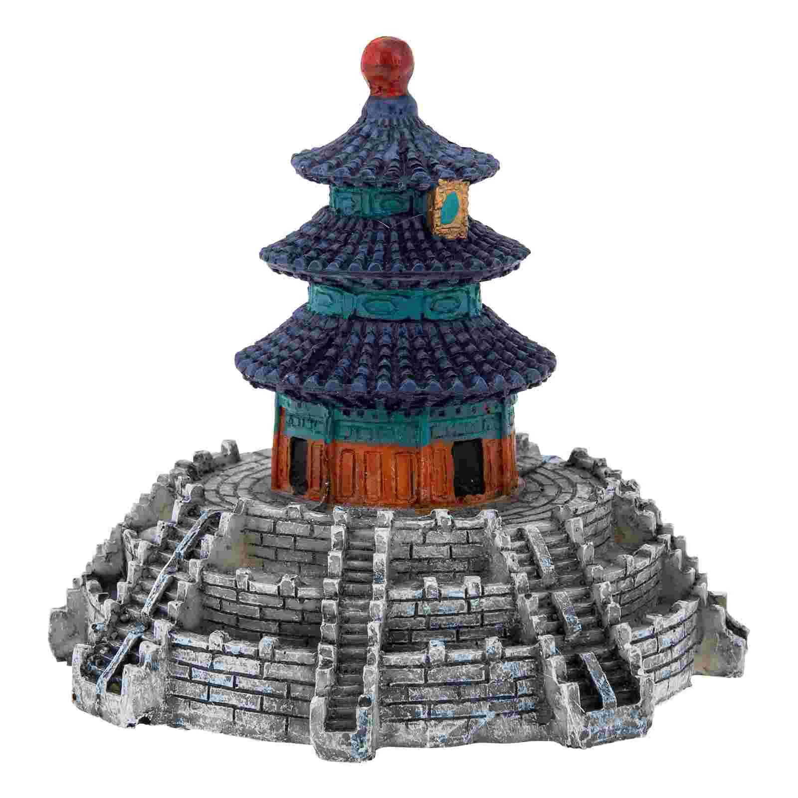 Pagoda Figuriin Kuju Decor Mini Zen Garden-Aasia Hiina Muinasjutt Väike Kääbus Temple Tiik Feng Shui Õnne Pilt 4