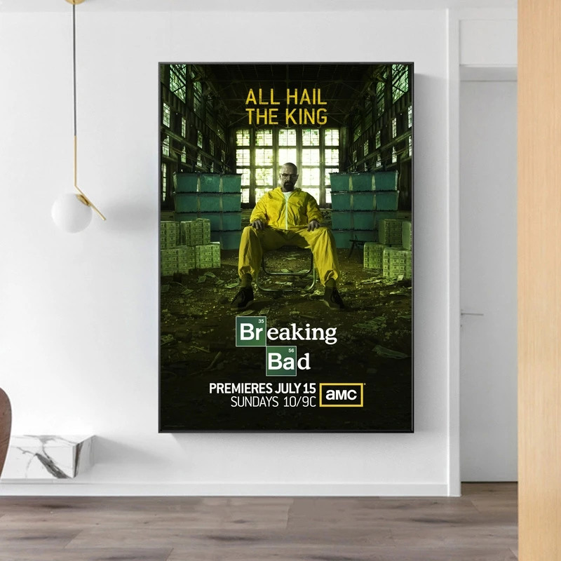 2008 Breaking Bad - TV Seeria Canvas Poster Poster Kodus Seina Maali Kaunistamine (raamita) Pilt 4