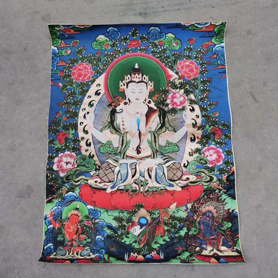 60CM*90CM Hiina-Tiibeti-Silk Tikandid Kunsti Budismi Tangka buddha Thangka kuju Home Decor FrescoLiving Ruumi Kaunistamiseks Pilt 4