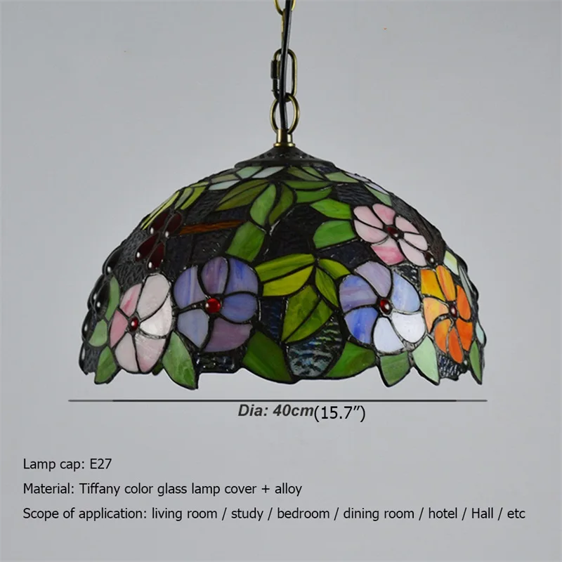 WPD Tiffany Ripats Kerge Moodne LED Lamp Loominguline Inventar Dekoratiivsed Kodu Söögituba Pilt 5