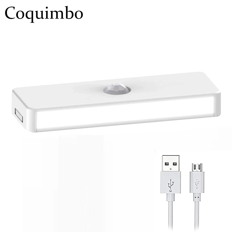 0,5 W Juhtmevaba Liikumisandur Kapp Valgust Magnet Stick-USB Laetav Tulede Köök, Magamistuba Vannitoa Kapp Pilt 0