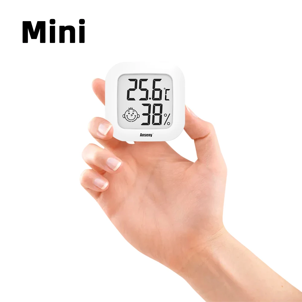 Mini Digitaalne LCD Termomeeter Hygrometer Sise-Tuba Elektrooniline Temperatuuri-Niiskuse Mõõtja Anduri Näidik ilmajaamas Kodu Pilt 3