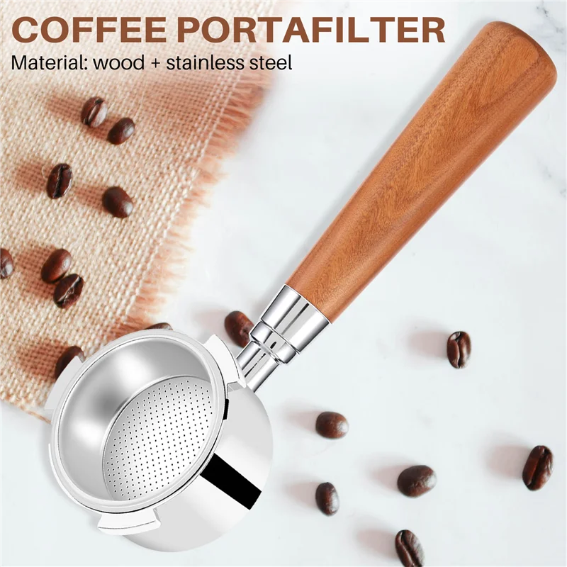 Espresso Portafilter 51mm jaoks Delonghi EC685 EC680 Kohvi Põhjatu Portafilter koos 51mm 2tk Kohvi Pulber Kaussi Pilt 4