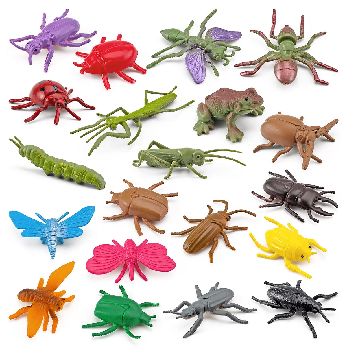 12/20PCS/set Putukate mudel Arvandmed Kujukeste mänguasjad, plastist Simulatsiooni Spider mesilaste Prussakas Beetle komplekt lapsele Haridus PVC mänguasjad Pilt 5