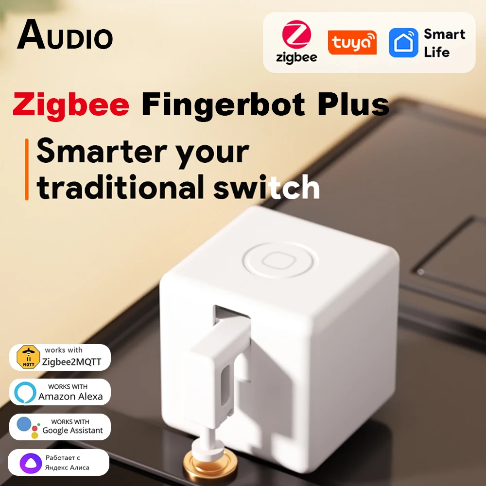 Tuya Smart Zigbee Fingerbot Plus-Lüliti Nupp Nupp Arukas Kodu Smart Elu App Ajastus hääljuhtimine kaudu Alexa Google Assistent Pilt 0