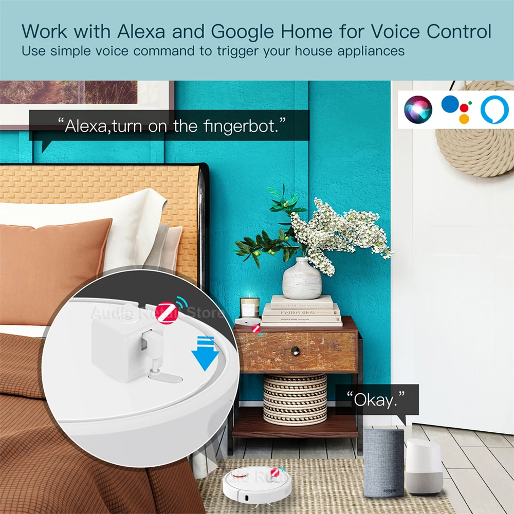 Tuya Smart Zigbee Fingerbot Plus-Lüliti Nupp Nupp Arukas Kodu Smart Elu App Ajastus hääljuhtimine kaudu Alexa Google Assistent Pilt 3