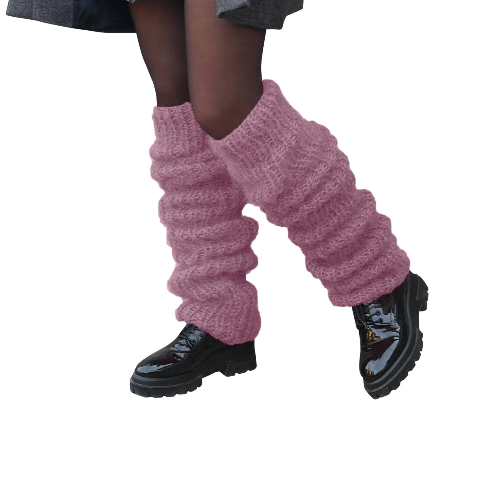 Naiste Sokid Jaapani Lolita Silmkoelised Suu Hõlmab Kuhjatakse Sukad Villase Säärised Boot Hõlmab säärised Heegeldatud Soojad Sokid Pilt 2